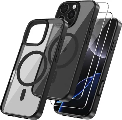 Produktbild von Hülle + 2X Schutzglas für iPhone 16 Pro MagSafe Panzerfolie Silikon Case Cover 9H