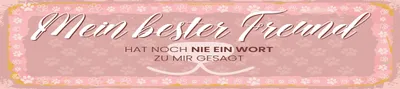 Produktbild von vianmo Blechschild 10x46 cm Mein bester Freund hat noch nie