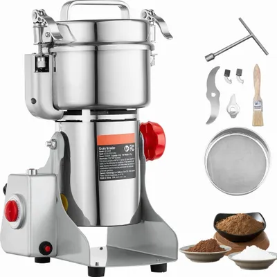 Produktbild von Elektrische Getreidemühle 2000W - Maismühle 500g - Gewürzmühle für Küche - leistungsstarke Mahlmaschine