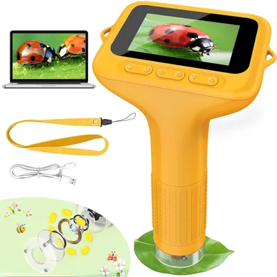 Produktbild von Mikroskop, Digitales Mikroskop, 1000x Microscope, Handy Mikroskop LED Lights, Geschenke für Jungen Mädchen 3-12 Jahr