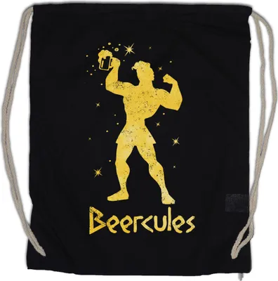 Produktbild von Urban Backwoods Beercules, Turnbeutel, Farbe: Schwarz