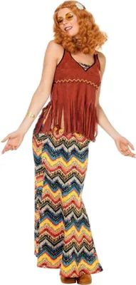 Produktbild von W4235-36 bunt Damen Hippie Kleid Partykostüm Gr.36