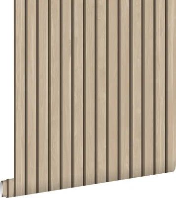 Zdjęcie produktu dla ESTAhome Tapeta drewniane panele ścienne 3d beżowym 53 cm x 10.05 m