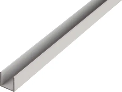 Produktbild von Alberts U-Profil | Aluminium, natur | 1000 x 10 x 10 mm