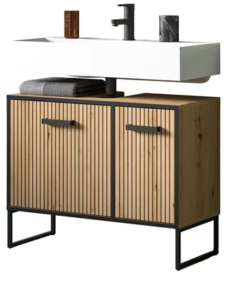 Produktbild von Waschbeckenunterschrank "Scana" in Artisan Eiche Badezimmer Unterschrank 80 cm, Soft-Close