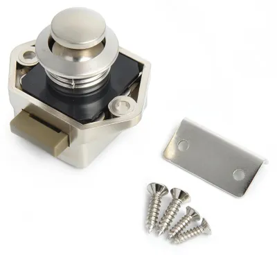 Produktbild von Druckschloss, Kastenverschlussmechanismus, langlebige Möbelsicherheit, Kleine Perle Nickel