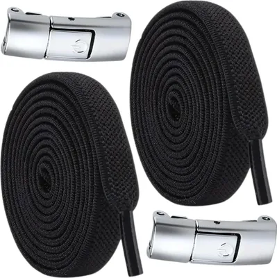 Image de Camerazar Lacets universels élastiques noirs sans attaches