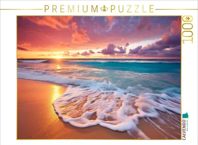 Produktbild von CALVENDO Puzzle Sonnenuntergang im Paradies | 1000 Teile Lege-Größe 64x48cm Foto-Puzzle für glückliche Stunden
