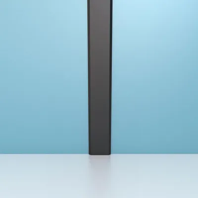 Image de Profilé de jonction en Aluminium Finition Noir Mat pour Panneaux Muraux - 20x5x2100 mm