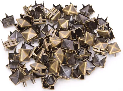 Produktbild von 100 PCs 9mm Messing Kupferquadratte Nieten Bekleidungsschuhe Bag Accessoires für Lederdekorationbronze