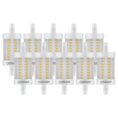 Produktbild von 10 x Osram LED Leuchtmittel Stab 78mm Line 6,5W = 60W R7s klar 806lm warmweiß 2700K 330°