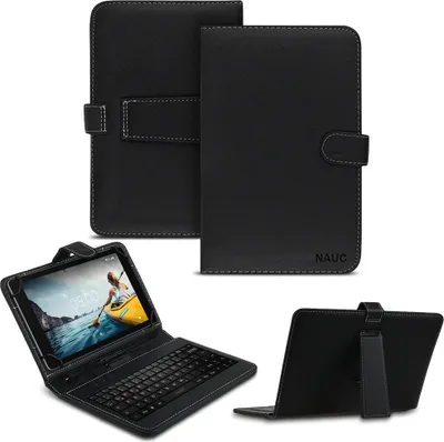 Produktbild von Tastatur Tasche für Medion Lifetab P10752 Keyboard Hülle QWERTZ Case SchutzhülleFarben:Schwarz