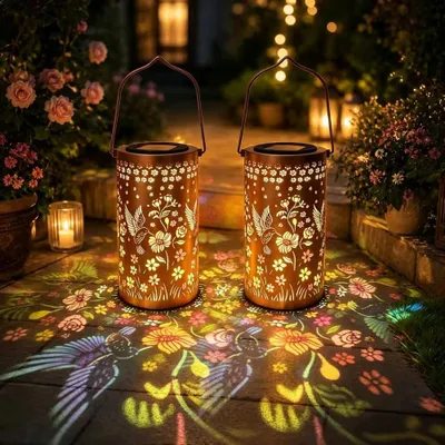 2er-Set Kolibri-Solarlaternen, IP65, warmweiß, für Balkon & Garten