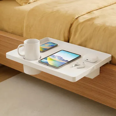 Image de Solidchoice - Table de lit suspendue avec porte-gobelet pour un confort accru