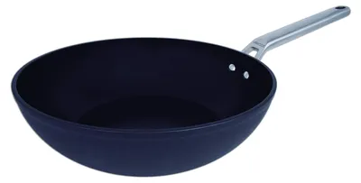 Wok 28 cm, Antihaftbeschichtung, geschmiedetes Aluminium, schwarz, Induktion