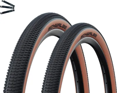 Produktbild von Faltreifen Schwalbe 2 x Billy Bonkers Performance ADDIX Schwarz/Bronze 50-507 ( 24 x 2.00 ) inkl. maxxi4you Reifenheber