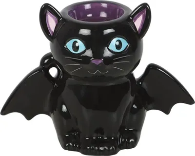 Produktbild von Süße Gothic Fledermauskatze als Duftöl & Wachs Halter