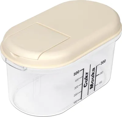 Obrázek produktu pro dóza na sypké potr.0,5l ovál s potisk.PH mix barev, otevír.víčko