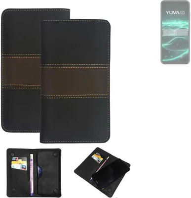 Produktbild von K-S-Trade Hülle Handyhülle kompatibel mit Lava Yuva 5G Schutzhülle Walletcase Bookstyle Tasche Schutz Case Handytasche Wallet Cover Kunstleder