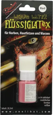 Produktbild von Zoelibat Flüssiges Latex Farbe Rot 28,3 ml für Narben Hautfetzen Warzen