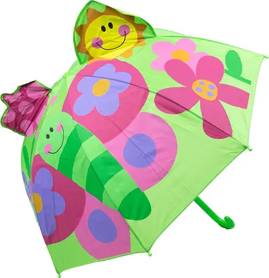 Produktbild von Kinderschirm | Regenschirm | Schirm | Ø 71 cm | Blumen | Grün