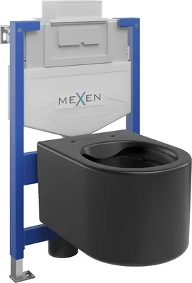 Image de Mexen Kit WC sur pied Felix XS-U avec cuvette Sofia, noir mat - 6853354XX85