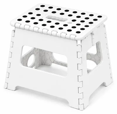 Produktbild von Klapphocker, Klapptritt 27 cm faltbar bis 150 kg Weiß – Allrounder, KI-generiertes Bild