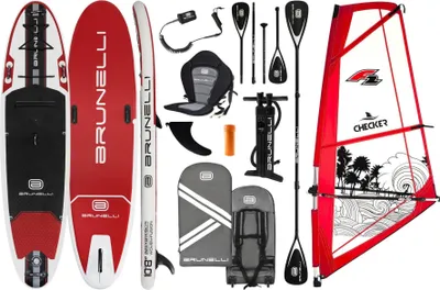 Obrázek produktu pro BRUNELLI 10.8 Woven Windsurf Board Sail iSUP Stand Up Paddle Checker 4,5qm Rigg