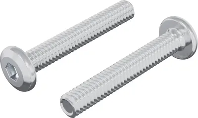 Produktbild von Schraube mit Sperre Uni 2 pcs Silber M6 x 35 mm Stahl