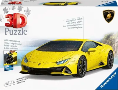 Zdjęcie produktu dla Puzzle 3D Pojazdy: Lamborghini Huracn Evo Giallo