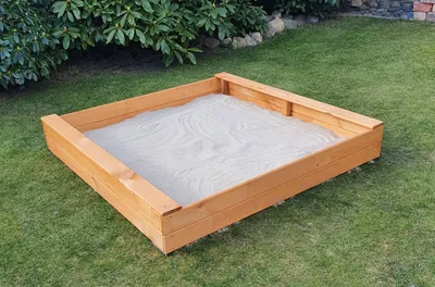 Produktbild von Sandkasten Multi 140x140x21 cm Kiefer honigbraun