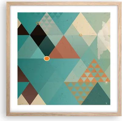Produktbild von Gerahmtes Poster - Rahmen in heller Eiche - Abstraktion modern - 50x50 cm - Wand Bild - Wanddeko - Wandbilder - Wandposter - Bilderrahmen - Bilder - Kunstdruck - Wandbild - P2NAC50x50-3571