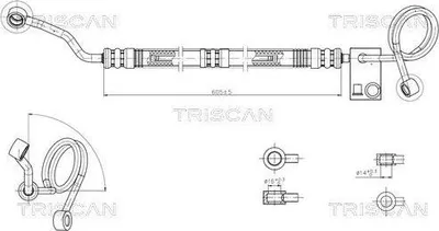 Produktbild von TRISCAN 8516 29036 Servoleitung für AUDI A4 Avant (8E5, B6) von Hydraulikpumpe nach Lenkgetriebe