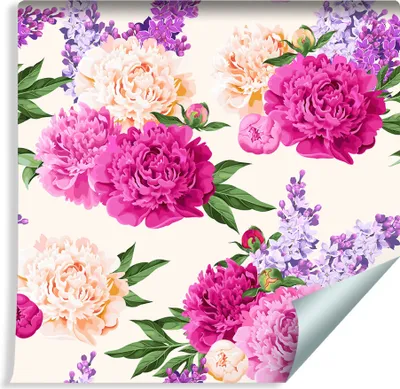 Produktbild von 10m VLIES TAPETE Rolle Schüne Blühende Pfingstrosen BLUMEN XXL