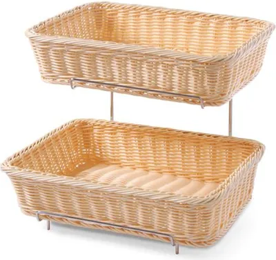 Produktbild von HENDI Brötchen-Center GN 1/2 Set 2 mit Chromgestell, Ploy Rotan