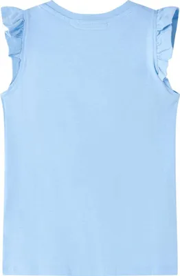 Immagine prodotto di vidaXL Maglietta da bambino con maniche a balze blu chiaro 104