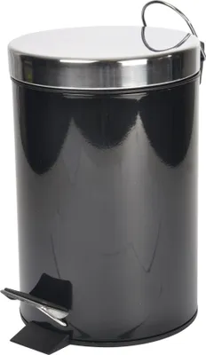 Produktbild von Kosmetikeimer METALLIA, 3 Liter, aus Metall, schwarz, für Bad und Gäste-WC