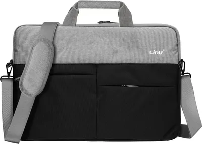 Immagine prodotto di LinQ Borsa per notebook da 13,3 a 14'' impermeabile con tracolla Nero/Grigio