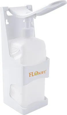 Produktbild von Flosoft Desinfektionsmittelspender (1000ml, inkl. Wandhalterung und Leerkartusche, Weiss)