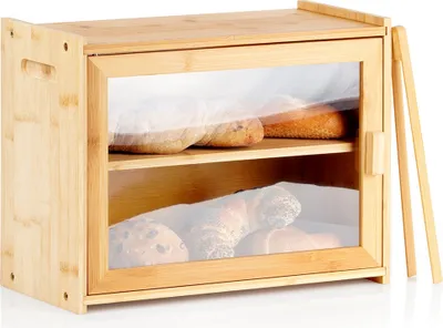 Produktbild von Vilde | Brotkäste aus Bambus - 40x20x31 cm - Zweistufig - Brotbehälter - Stilvoll - Praktische Aufbewahrung