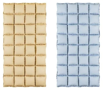 Produktbild von Folienballon-Doppelvorhang, beige-blau, 55 x 110 cm