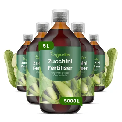 Produktbild von Flüssigdünger Für Zucchini 5x1L – 2-1-8 NPK – Flüssig-Pflanzendünger Für Zucchini – Organifer