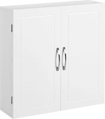 Immagine prodotto di Rootz Mobile da bagno - Mobile da bagno a 2 ante - Mobile da bagno a parete - Mobiletto - Bianco opaco - 60 x 18 x 60 cm