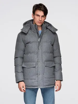 Productafbeelding van OMBRE Jack Parka met functionele zakken, model OM-JALJ-0217, kleur grijs, maat L