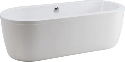 Produktbild von Schröder Badewanne Ovalwanne Rhein 200x100x51/64 cm weiß mit 2-teiliger Schürze