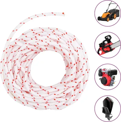 Obrázok produktu pre vidaXL Štartovacie lano biele a červené Ø4 mm 10 m nylon
