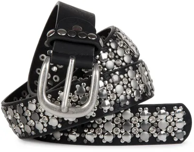 Produktbild von styleBREAKER edler Nietengürtel im Vintage Design, Nieten und Strass, kürzbar, Damen 03010052