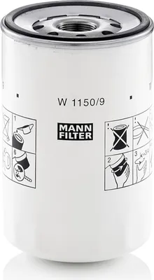 Produktbild von Ölfilter MANN-FILTER W 1150/9 Anschraubfilter