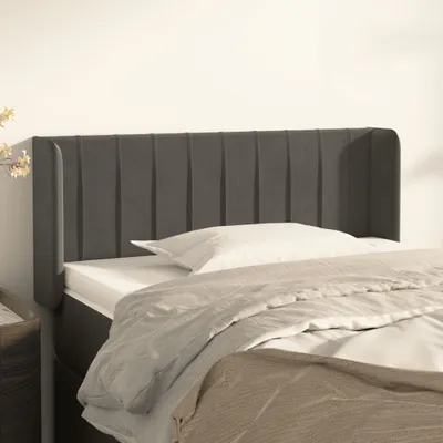 Produktbild von Design Möbel Kopfteil mit Ohren Dunkelgrau 83x16x78/88 cm Samt - 2024 Neu