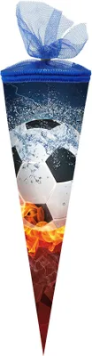 Produktbild von Nestler Schultüte Tüllv. 35 cm rund Fußball